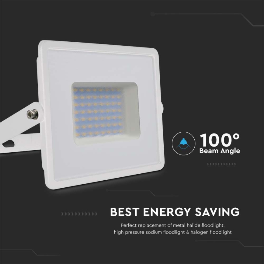 LED projektør LED/50W/230V 6500K IP65 hvid