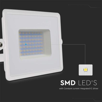 LED projektør LED/50W/230V 6500K IP65 hvid