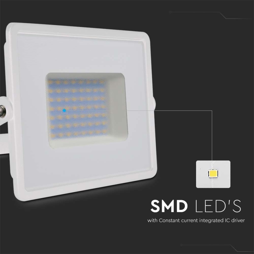 LED projektør LED/50W/230V 6500K IP65 hvid