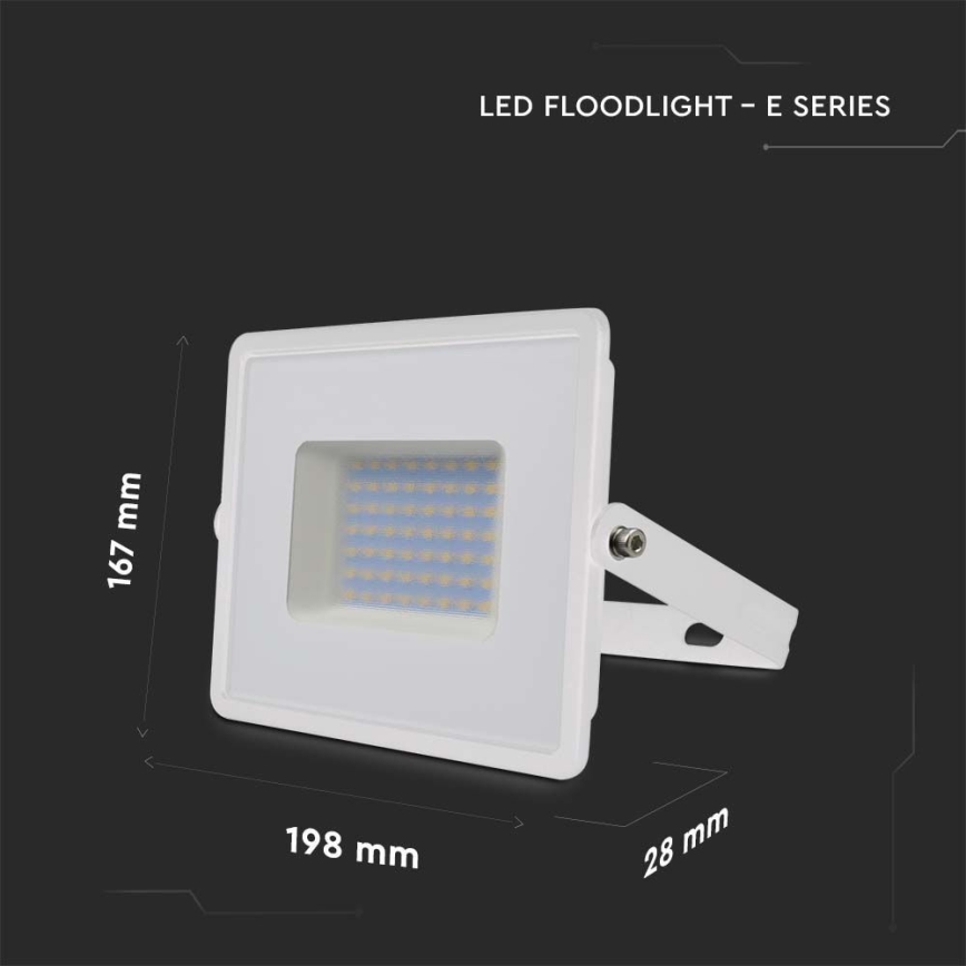 LED projektør LED/50W/230V 6500K IP65 hvid