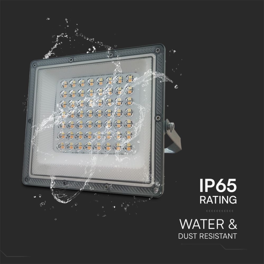 LED projektør LED/50W/230V IP65 3000/4000/6500K grå