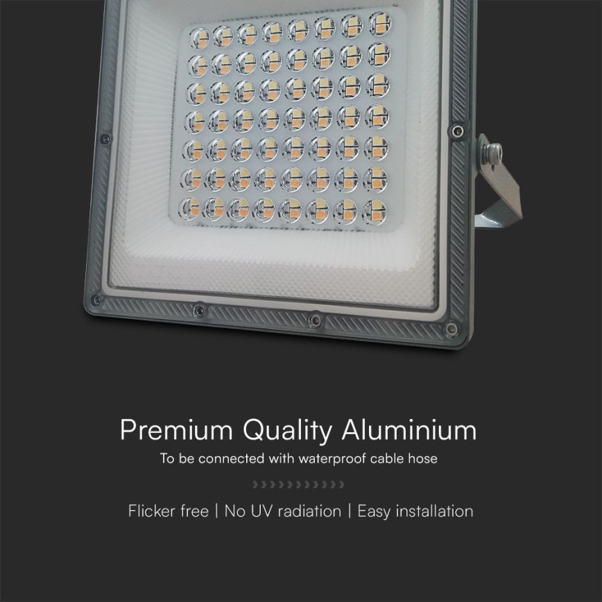 LED projektør LED/50W/230V IP65 3000/4000/6500K grå