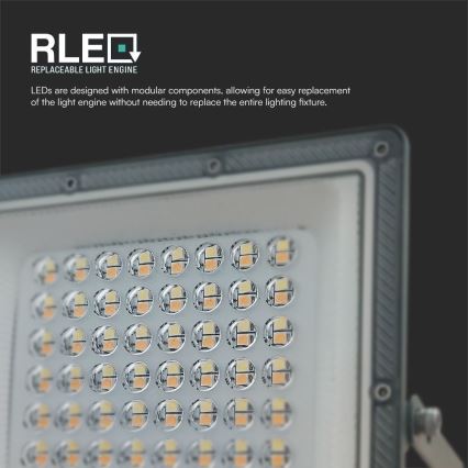 LED projektør LED/50W/230V IP65 3000/4000/6500K grå