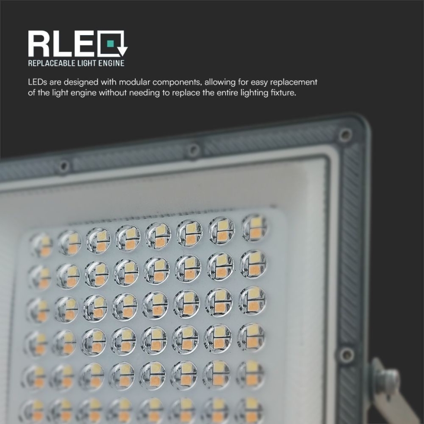 LED projektør LED/50W/230V IP65 3000/4000/6500K grå