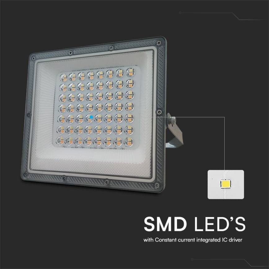 LED projektør LED/50W/230V IP65 3000/4000/6500K grå