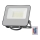 LED projektør m. RGBW-farver dæmpbar LED/30W/230V IP65 grå + fjernbetjening
