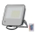 LED projektør m. RGBW-farver dæmpbar LED/50W/230V IP65 grå + fjernbetjening