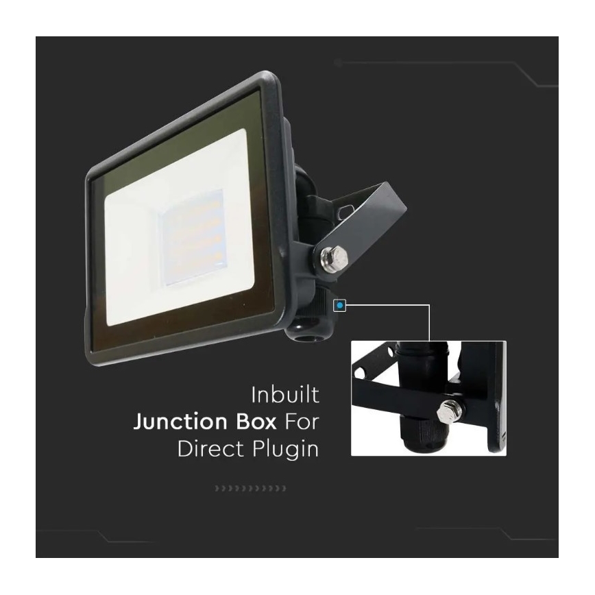 LED projektør med direkte forbindelse SAMSUNG CHIP LED/20W/230V IP65 6500K