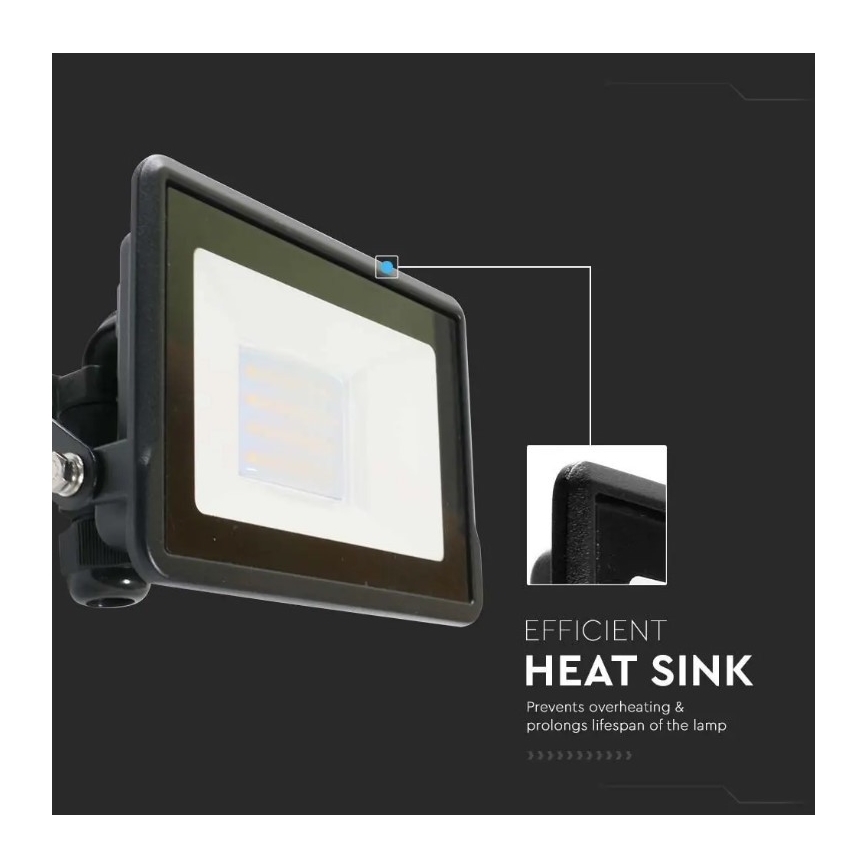LED projektør med direkte forbindelse SAMSUNG CHIP LED/20W/230V IP65 6500K