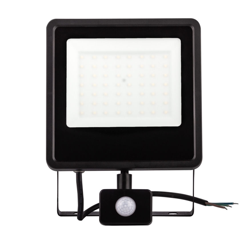 LED projektør med sensor LED/100W/230V 4000K IP65 sort