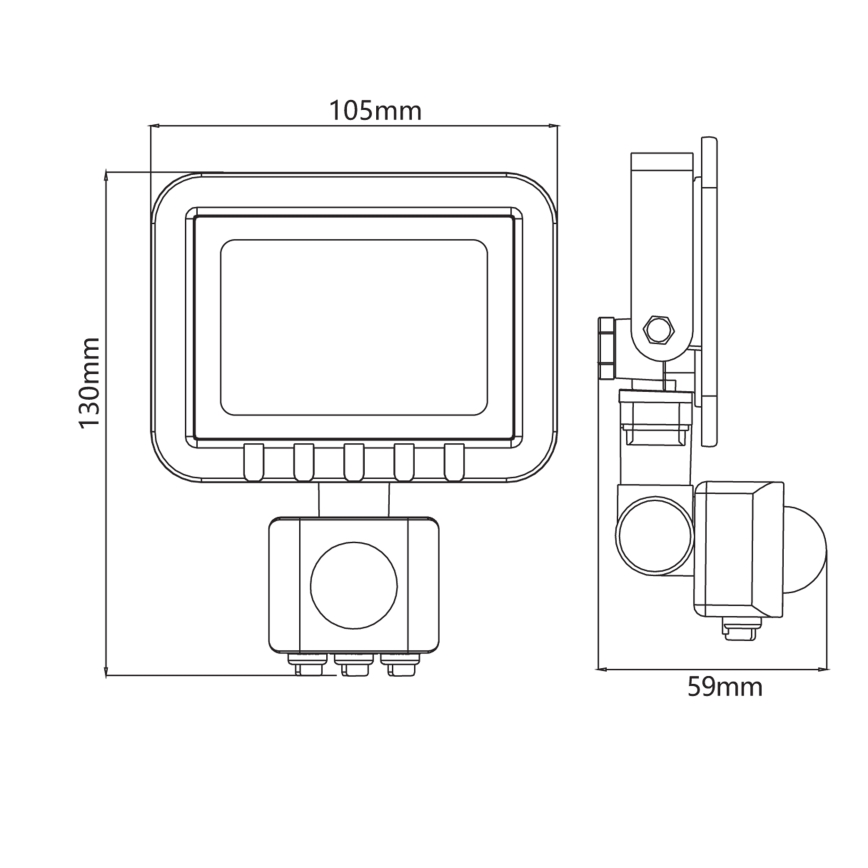 LED projektør med sensor LED/10W/230V IP65
