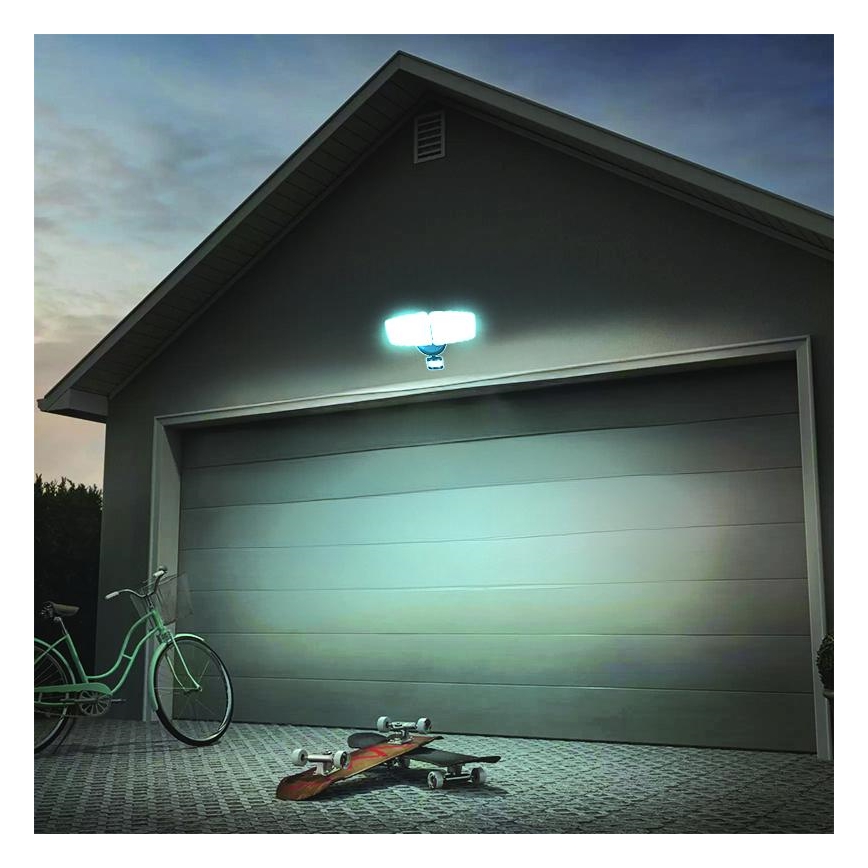 LED projektør med sensor LED/24W/230V 3000/4000/6000K IP54 antracit