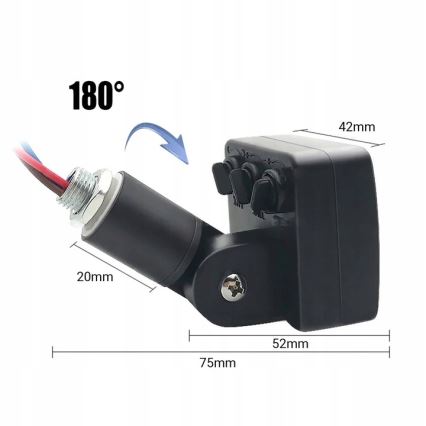 LED projektør med sensor LED/30W/230V 4000K IP65 sort