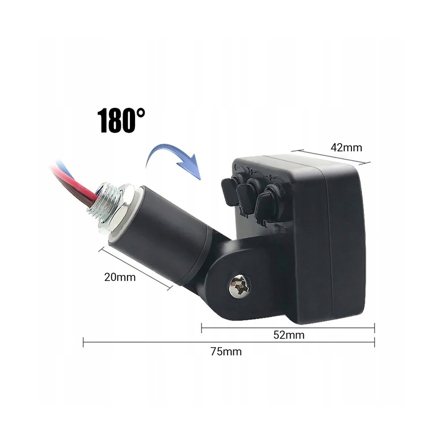 LED projektør med sensor LED/30W/230V 4000K IP65 sort