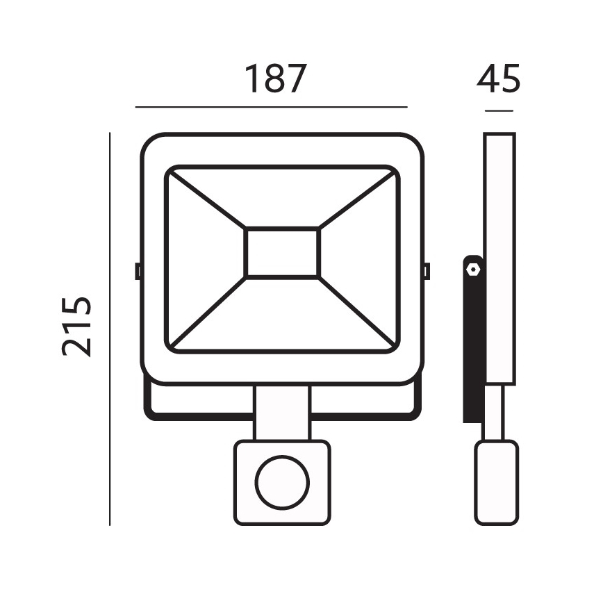 LED projektør med sensor LED/30W/230V 6500K IP44