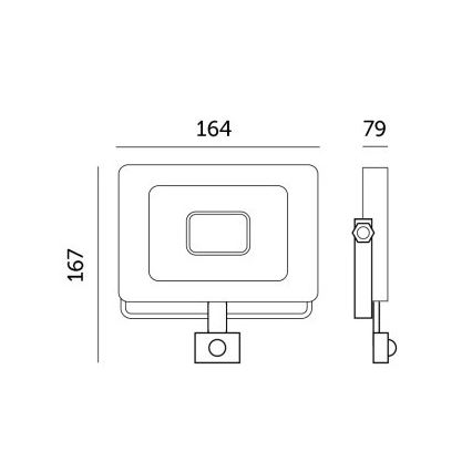 LED projektør med sensor LED/30W/230V 6500K IP44