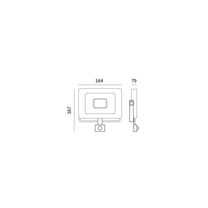 LED projektør med sensor LED/30W/230V 6500K IP44