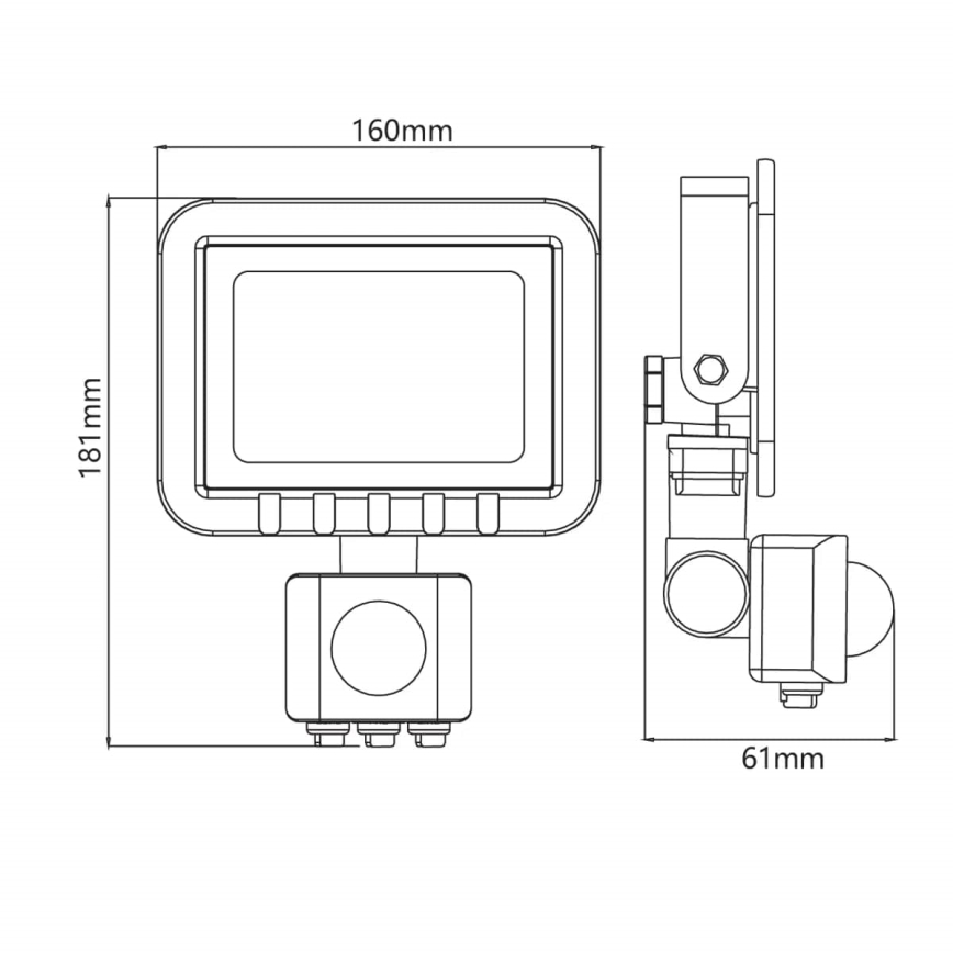 LED projektør med sensor LED/30W/230V IP65
