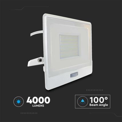 LED projektør med sensor LED/50W/230V 4000K IP65 hvid