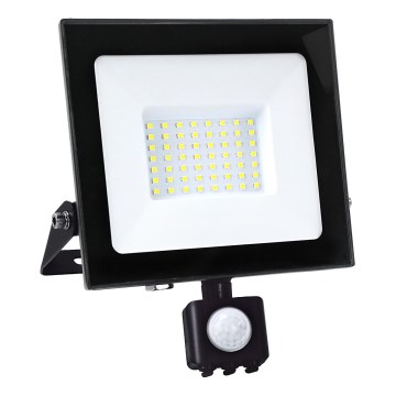 LED projektør med sensor LED/50W/230V 6500K IP44 sort