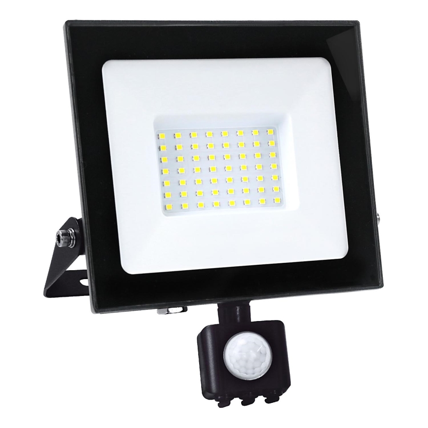LED projektør med sensor LED/50W/230V 6500K IP44 sort