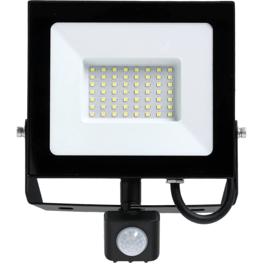 LED projektør med sensor LED/50W/230V 6500K IP44 sort