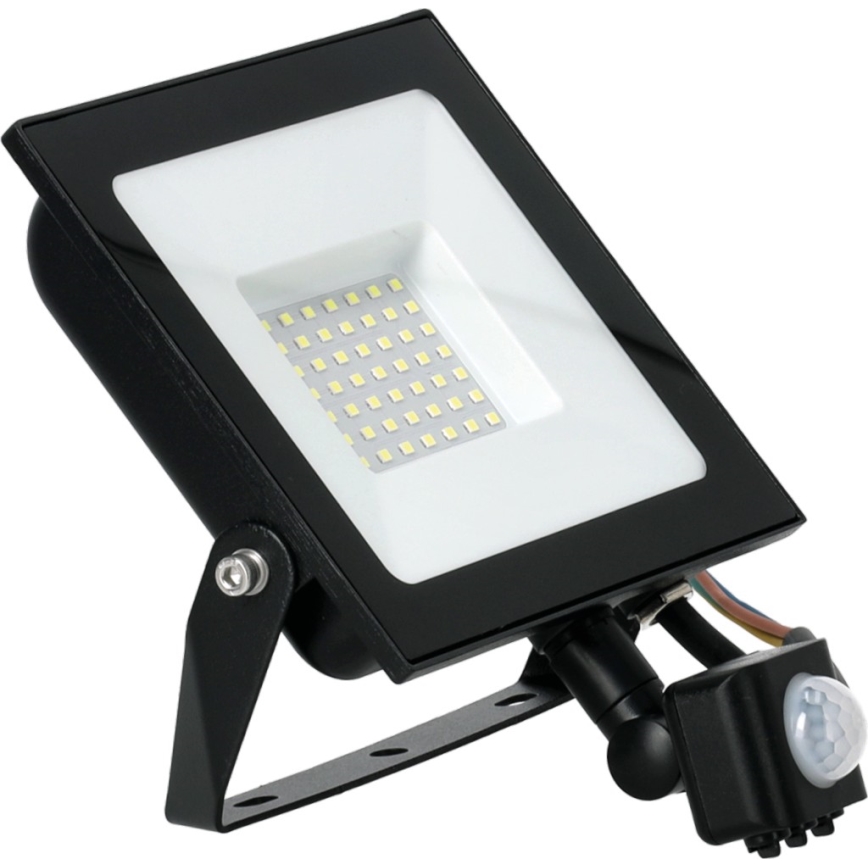 LED projektør med sensor LED/50W/230V 6500K IP44 sort
