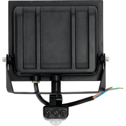 LED projektør med sensor LED/50W/230V 6500K IP44 sort