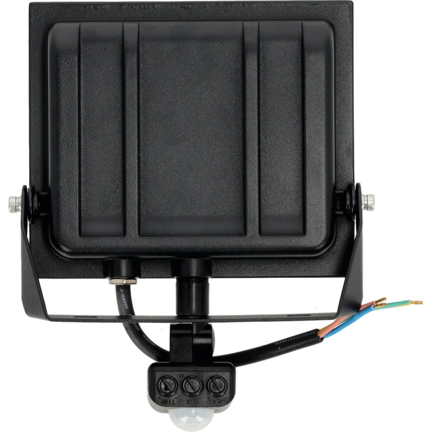 LED projektør med sensor LED/50W/230V 6500K IP44 sort