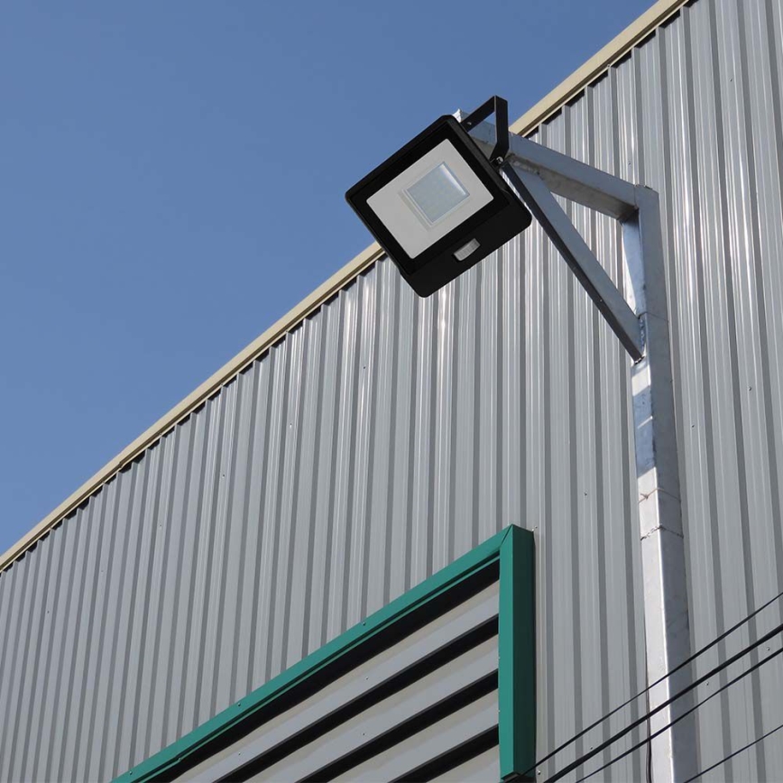 LED projektør med sensor LED/50W/230V 6500K IP65 sort