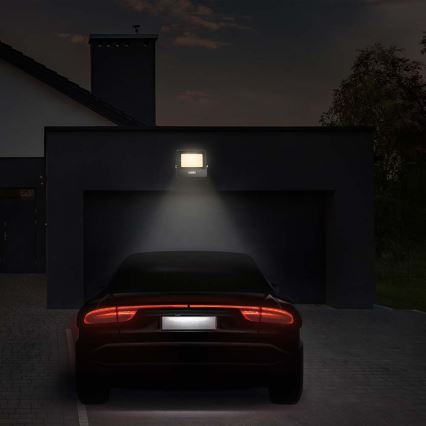 LED projektør med sensor LED/50W/230V 6500K IP65 sort