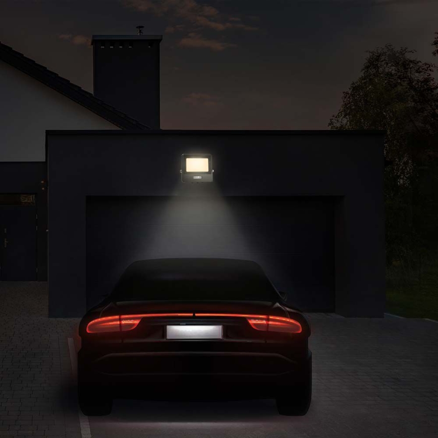 LED projektør med sensor LED/50W/230V 6500K IP65 sort
