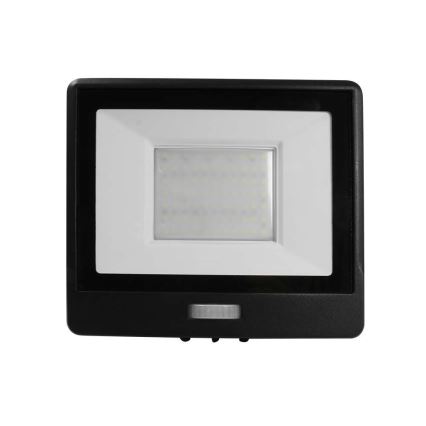 LED projektør med sensor LED/50W/230V 6500K IP65 sort