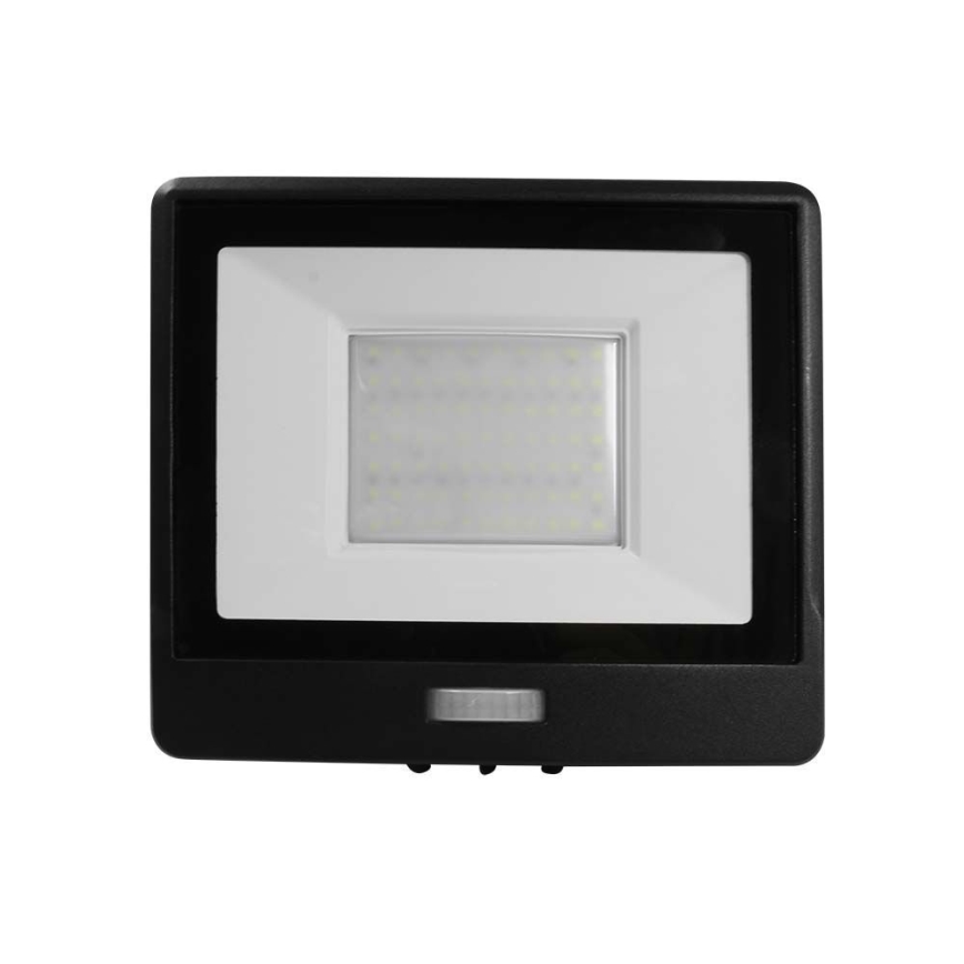 LED projektør med sensor LED/50W/230V 6500K IP65 sort