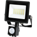 LED projektør med sensor MHC LED/20W/230V IP44 6500K sort