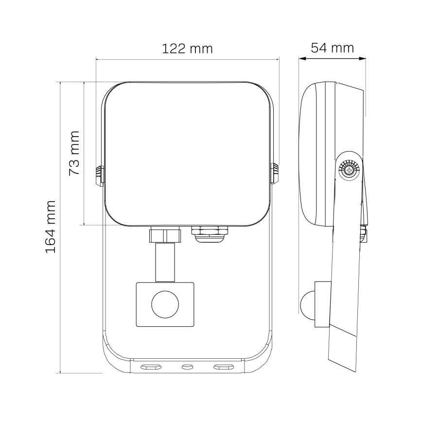 LED projektør med sensor MILKY LED/20W/230V 4000K IP65