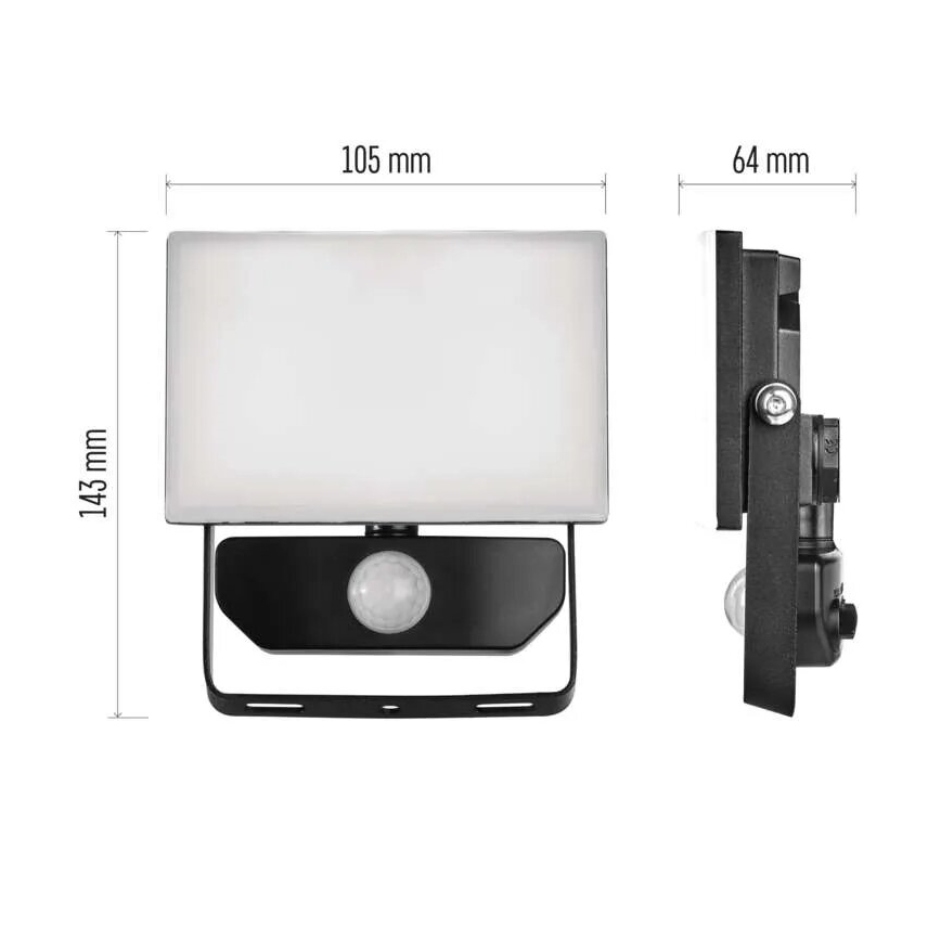LED projektør med sensor TAMBO LED/10W/230V 4000K IP54