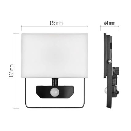 LED projektør med sensor TAMBO LED/30W/230V 4000K IP54