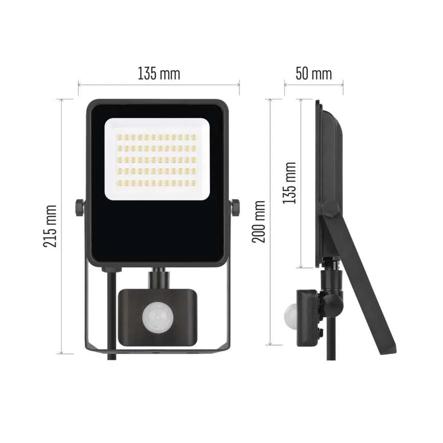 LED projektør med sensor VISIO LED/30W/230V 4000K IP65