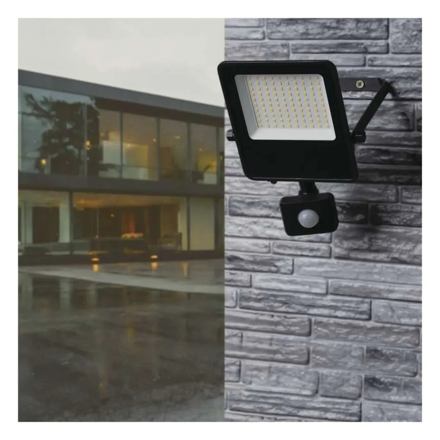 LED projektør med sensor VISIO LED/50W/230V 4000K IP65