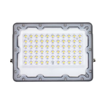 LED projektør med solcellepanel FOCUS 60W/10000 mAh 3,2V 6000K IP65 + fjernbetjening