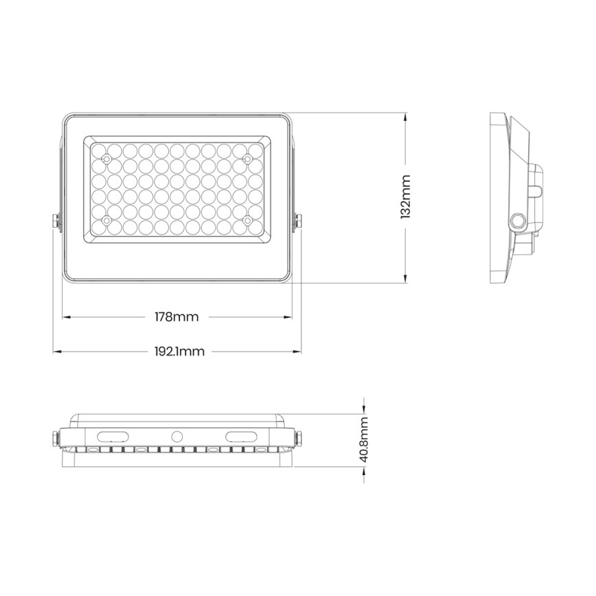 LED projektør med solcellepanel FOCUS 60W/10000 mAh 3,2V 6000K IP65 + fjernbetjening