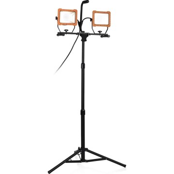 LED-projektør med stativ 2xLED/30W/230V 4000K IP65 orange/sort