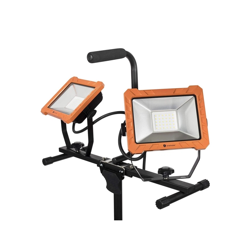 LED-projektør med stativ 2xLED/30W/230V 4000K IP65 orange/sort