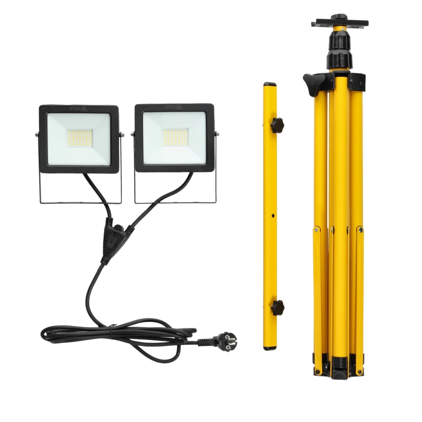 LED projektør med stativ 2xLED/30W/230V IP65