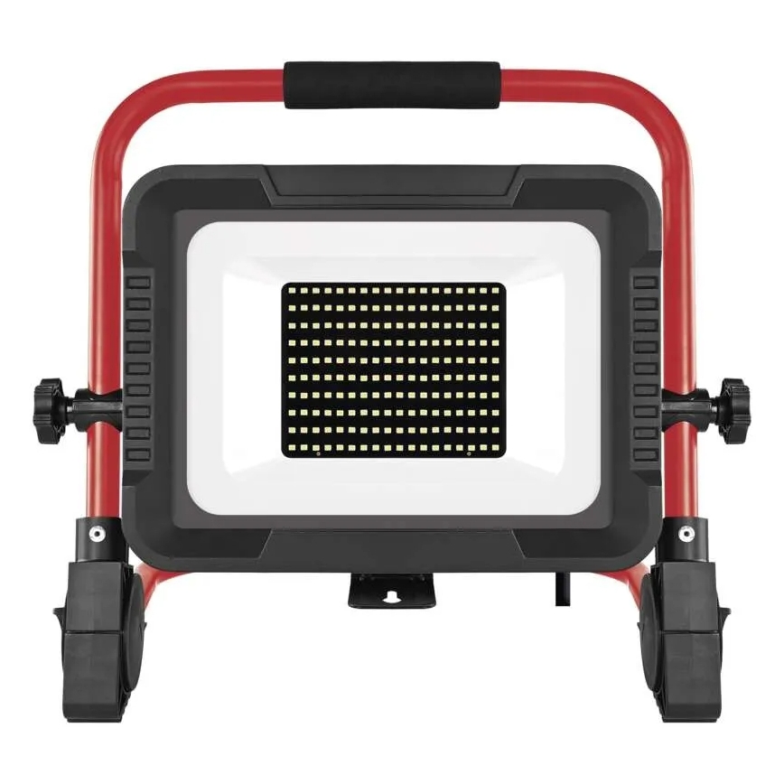 LED-projektør med stativ ELION LED/100W/230V 4000K IP65 rød/sort