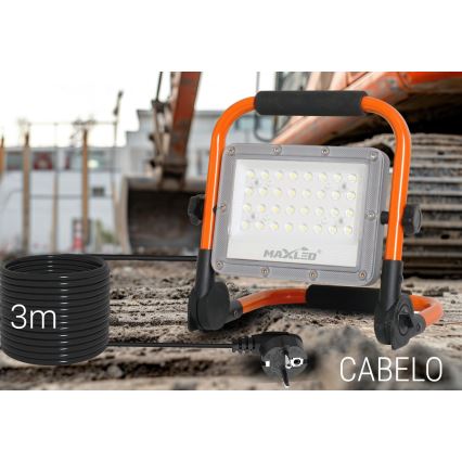 LED projektør med stativ LED/50W/230V 5000K IP65 orange