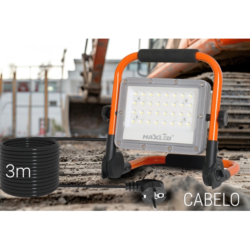 LED projektør med stativ LED/50W/230V 5000K IP65 orange