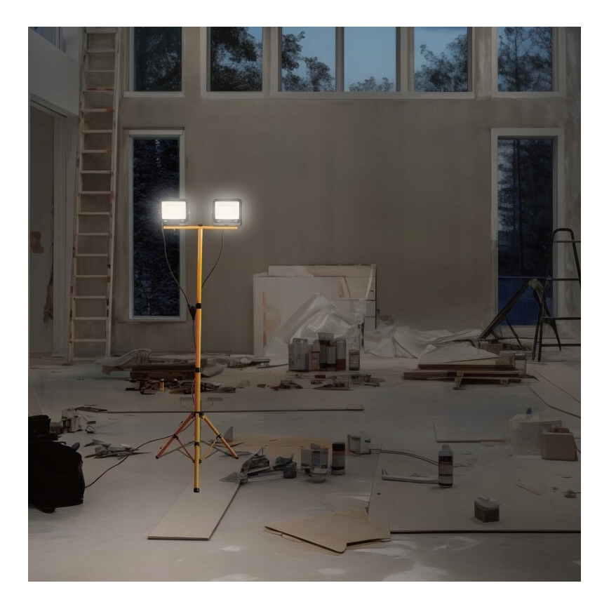 LED Projektør med stativ NOCTIS 2xLED/50W/230V 4000K IP65