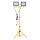 LED projektør med stativ TIGRA 2xLED/100W/230V 4000K IP54 sort/gul
